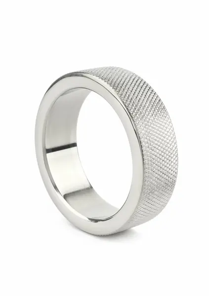 Mr. Steel CrissCross C-Ring 40mm teksturisani prsten od nerđajućeg čelika