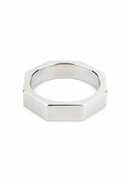 Mr. Steel Nut C-Ring 55mm metalni prsten za penis od nerđajućeg čelika sa heksagonalnim dizajnom