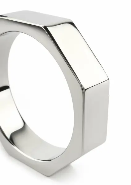 Mr. Steel Nut C-Ring 55mm metalni prsten za penis od nerđajućeg čelika sa heksagonalnim dizajnom