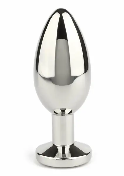 Mr. Steel Jeweled Plug Large luksuzni čelični analni čep sa kristalom veličina L
