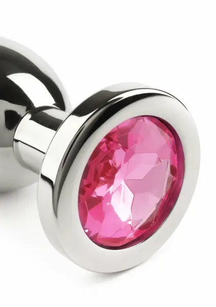 Mr. Steel Jeweled Plug Large luksuzni čelični analni čep sa kristalom veličina L