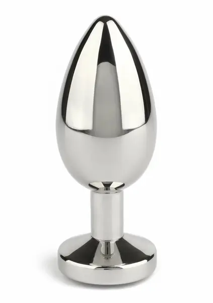 Mr. Steel Jeweled Plug Medium analni čep od nerđajućeg čelika sa ukrasnim kamenom na bazi