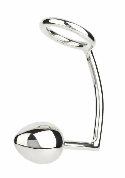 Mr. Steel Ass Hitch Egg 45 mm intimni čep od nerđajućeg čelika sa prstenom