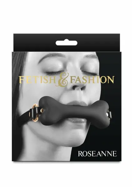 Fetish & Fashion Roseanne Gag Podesivi PU usni geg sa lopticom Crno crveni