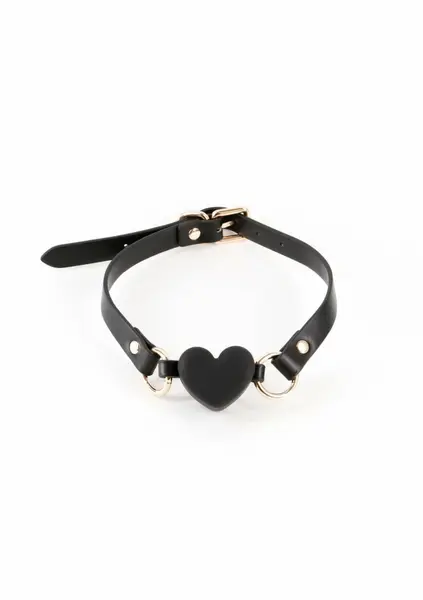 Fetish & Fashion Katherine Gag Adjustable PU Ball Restraint Black