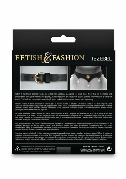 Fetish & Fashion Jezebel ogrlica sa zlatnim detaljima podesiva od 29 do 41 cm