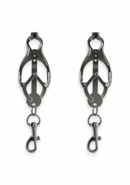 NS Novelties Nipple Clamps C3 Adjustable Silicone-Tipped Metal Clips