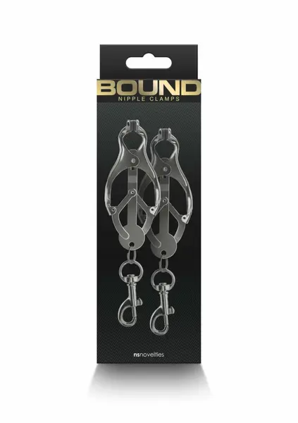 NS Novelties Nipple Clamps C3 Adjustable Silicone-Tipped Metal Clips