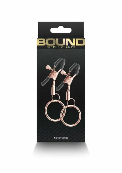 NS Novelties Bound C2 Adjustable Nipple Clamps, Silicone Tips, Metal