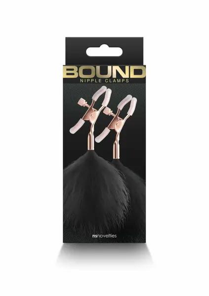 NS Novelties Bound Adjustable Nipple Clamps F1, Silicone Tips, Metal