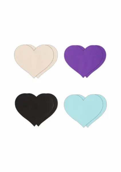 NS Novelties Pretty Pasties Heart I Assort 4 Pair - Decorative Adhesive Set