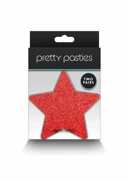 NS Novelties Pretty Pasties Glitter Stars 2 para, svetlucavi samolepljivi pokrivači za bradavice
