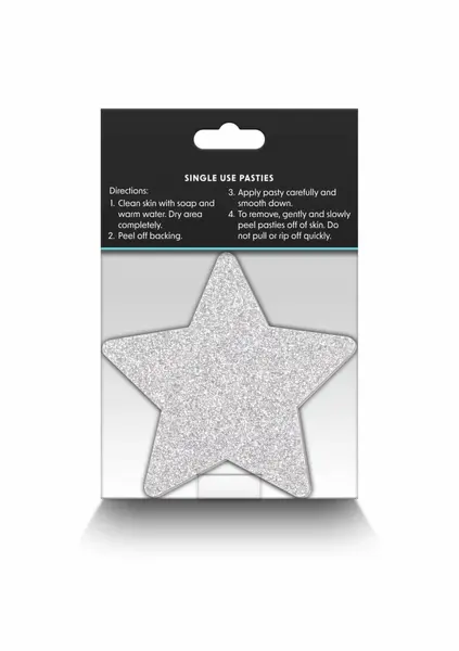 NS Novelties Pretty Pasties Glitter Stars 2 para, svetlucavi samolepljivi pokrivači za bradavice