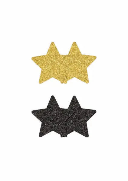 NS Novelties Pretty Pasties Glitter Stars 2 Pair Adhesive Covers