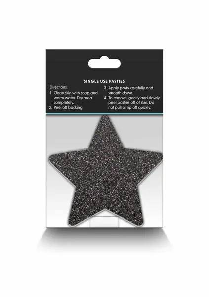 NS Novelties Pretty Pasties Glitter Stars 2 Pair Adhesive Covers