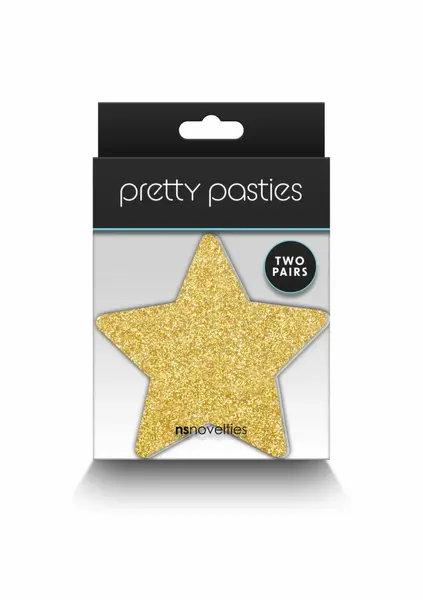 NS Novelties Pretty Pasties Glitter Stars 2 Pair Adhesive Covers