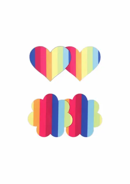 NS Novelties Pasties Heart & Flower 2 para, senzualni samolepljivi ukrasi za bradavice