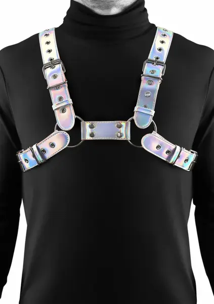 Cosmo Harness Rogue podesivi vinilni pojas za grudi crni S/M