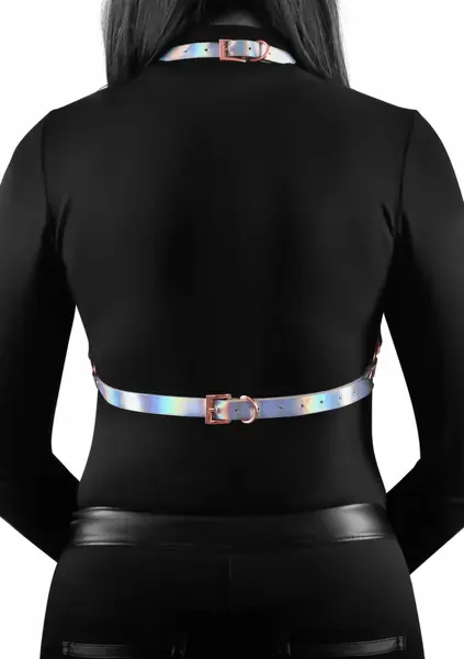 Cosmo Harness Crave Adjustable Chest Harness Rose Gold Vinyl L/XL