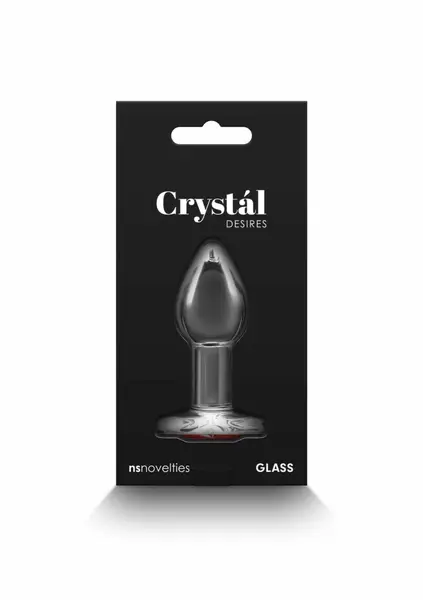 Crystal Desires Red Heart mali stakleni plag, borosilikatno staklo kompaktne veličine