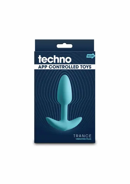 Techno Trance vibrirajući analni čep od silikona sa kontrolom preko aplikacije, 9 funkcija, crni