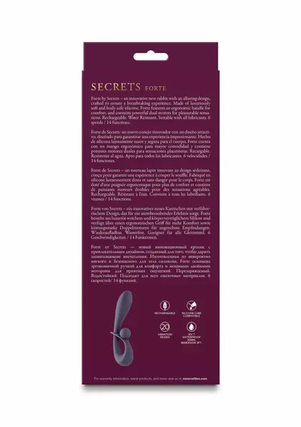 Secrets Forte silikonski intimni masažer sa dva motora, 6 brzina, 14 modova rada