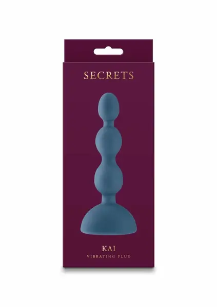 Secrets Kai Vibrating Silicone Beads, 3 Speeds, 7 Functions, Black