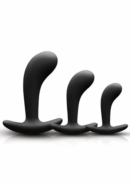 Renegade P Spot Kit Silicone Prostate Plug Set Black 3 Sizes