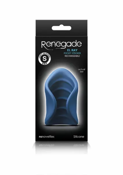 Renegade El Ray Pocket Stroker Silicone Compact Intimate Device Black