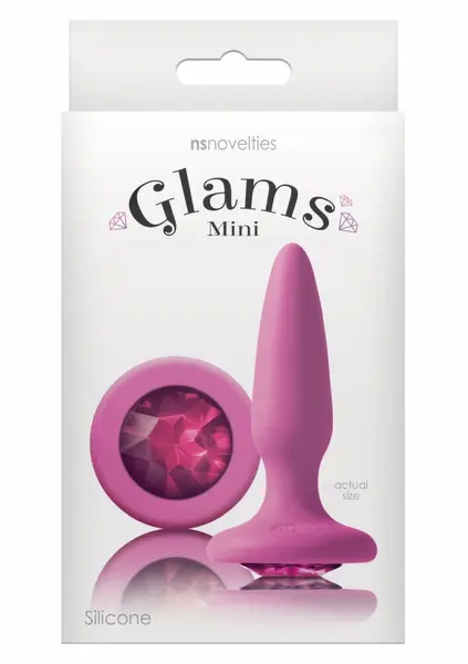 Glams Mini Rainbow Gem Silicone Plug - Colorful Jewel Accent, Small Size