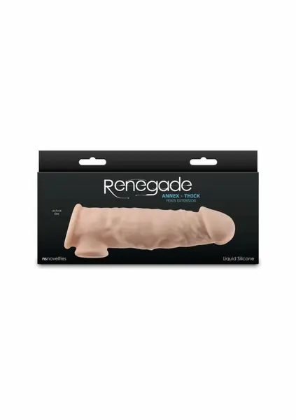 Renegade Annex Thick anatomski rukav od debljeg tečnog silikona crni