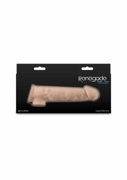 Renegade Annex Thick anatomski rukav od debljeg tečnog silikona crni