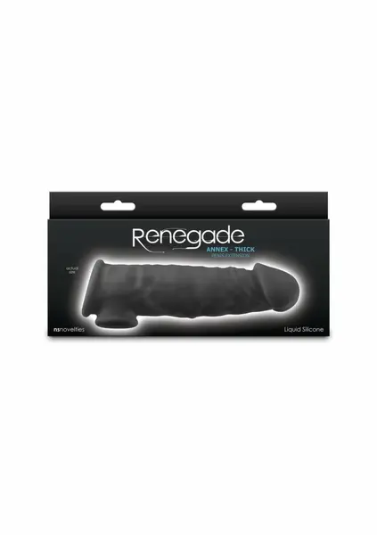 Renegade Annex Thick intimni rukav od tečnog silikona crni