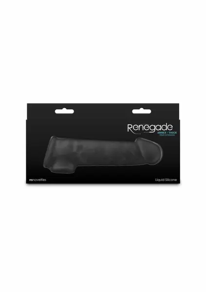 Renegade Annex Thick intimni rukav od tečnog silikona crni