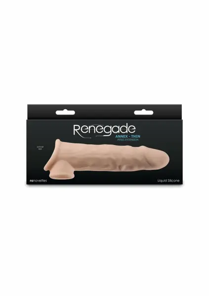 Renegade Annex Thin crna anatomska navlaka od tankog tečnog silikona