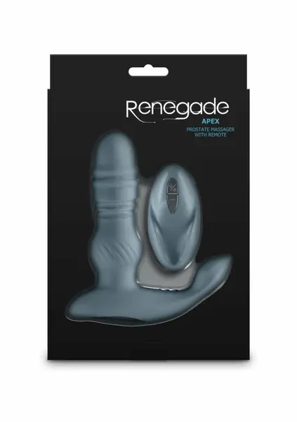 Renegade Apex Prostate Massager with Remote, 6 Speeds, 8 Modes, Black