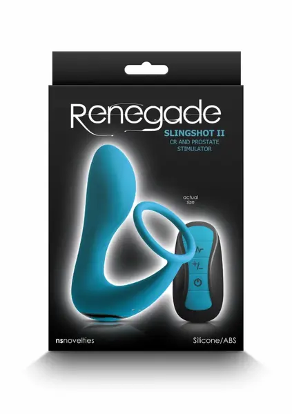Renegade Slingshot II crni silikonski intimni stimulator sa daljinskim upravljačem