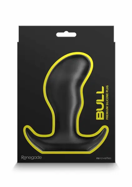 Renegade Bull Small fleksibilni silikonski analni čep crni 7.6 cm