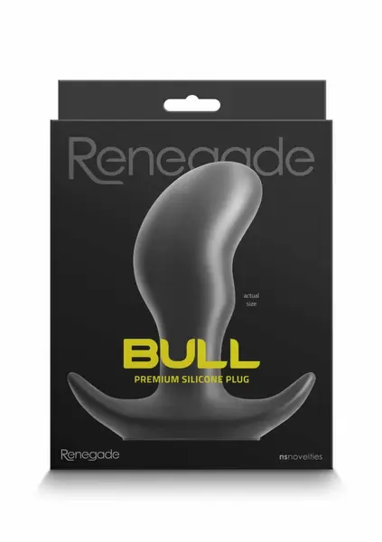 Renegade Bull Small fleksibilni silikonski analni čep crni 7.6 cm