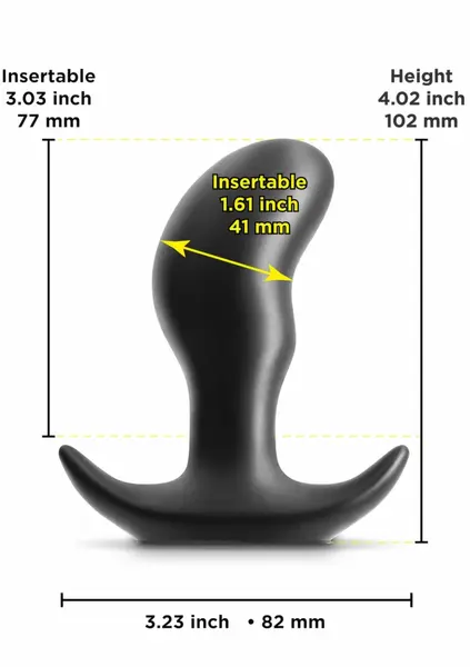 Renegade Bull Small fleksibilni silikonski analni čep crni 7.6 cm