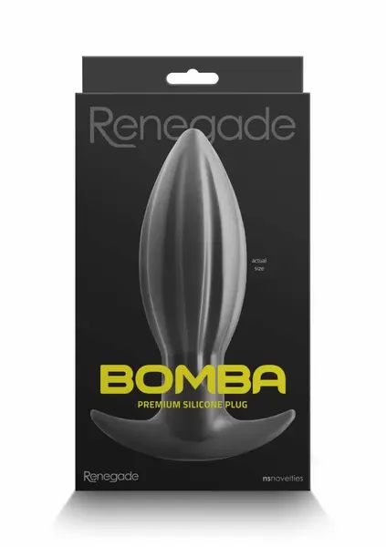 Renegade Bomba Large Silicone Plug Flexible Black 12.7 cm
