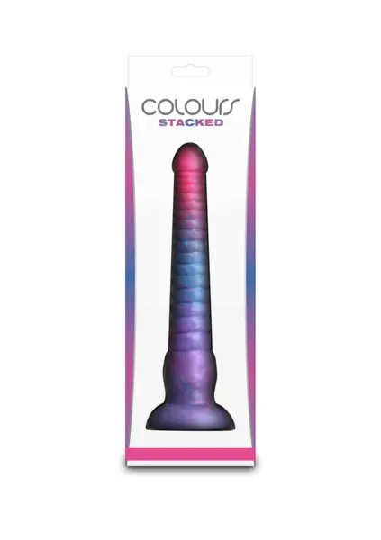 Colours Stacked silikonski model od 9 inča, trobojni sa satenskom završnicom