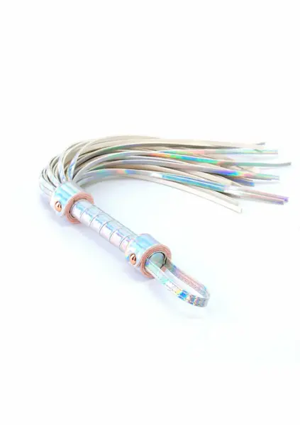 Cosmo Bondage Flogger Holographic Vinyl Podesivi Rose Gold