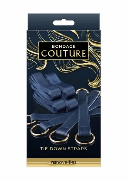 NS Novelties Bondage Couture TieDown Straps Elegantni plavi set za vezivanje
