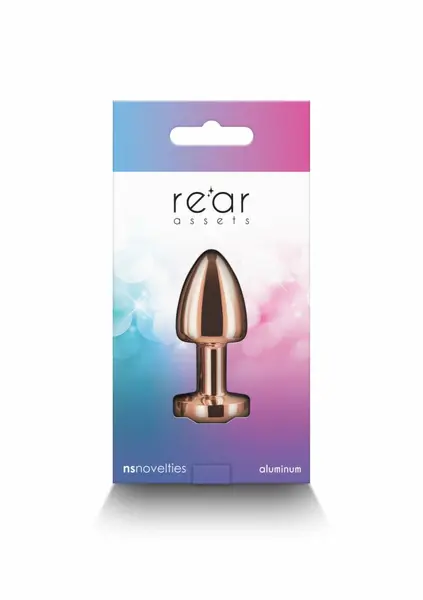 NS Novelties Rear Assets Petite hromirani aluminijumski analni čep sa roze draguljem