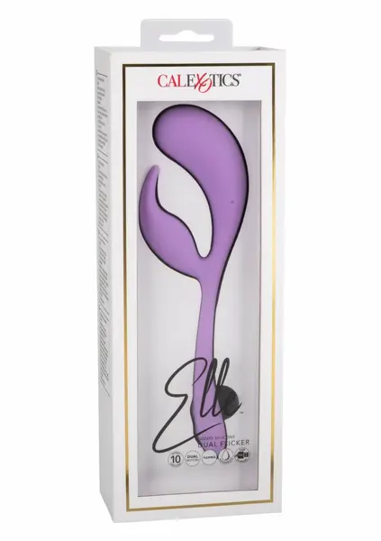CalExotics Elle fleksibilni vibrator od tečnog silikona sa dvostrukim stimulatorom