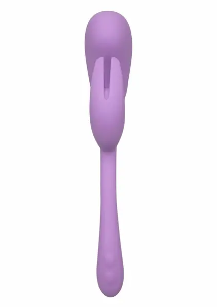CalExotics Elle fleksibilni vibrator od tečnog silikona sa dvostrukim stimulatorom
