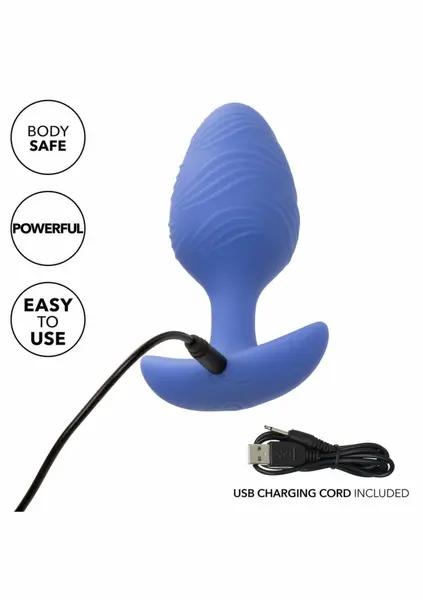 Cheeky Glow vibrirajući analni čep L silikonski koji svetli u mraku veliki USB