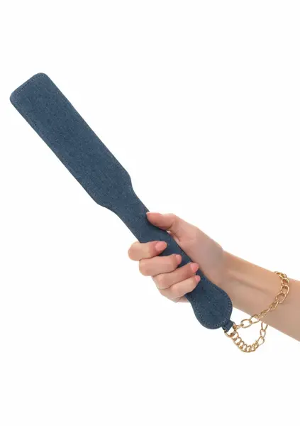 Ride Em Denim Paddle premium teksas lopatica za spanking sa lančićem za zglob