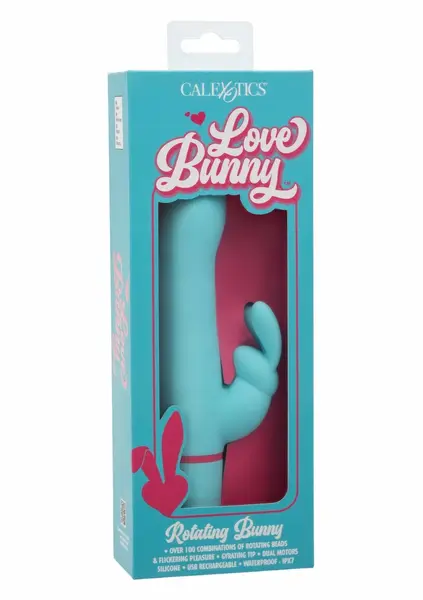 Love Bunny rotirajući zeka masažer sa dvostrukim delovanjem, 12 modova, roze